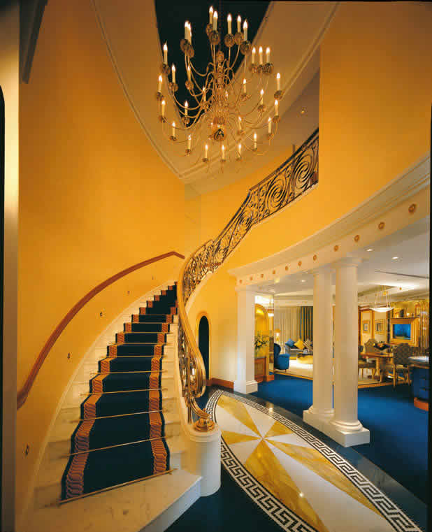Presidential Suite.  The view from the ground floor of the presidential suite
