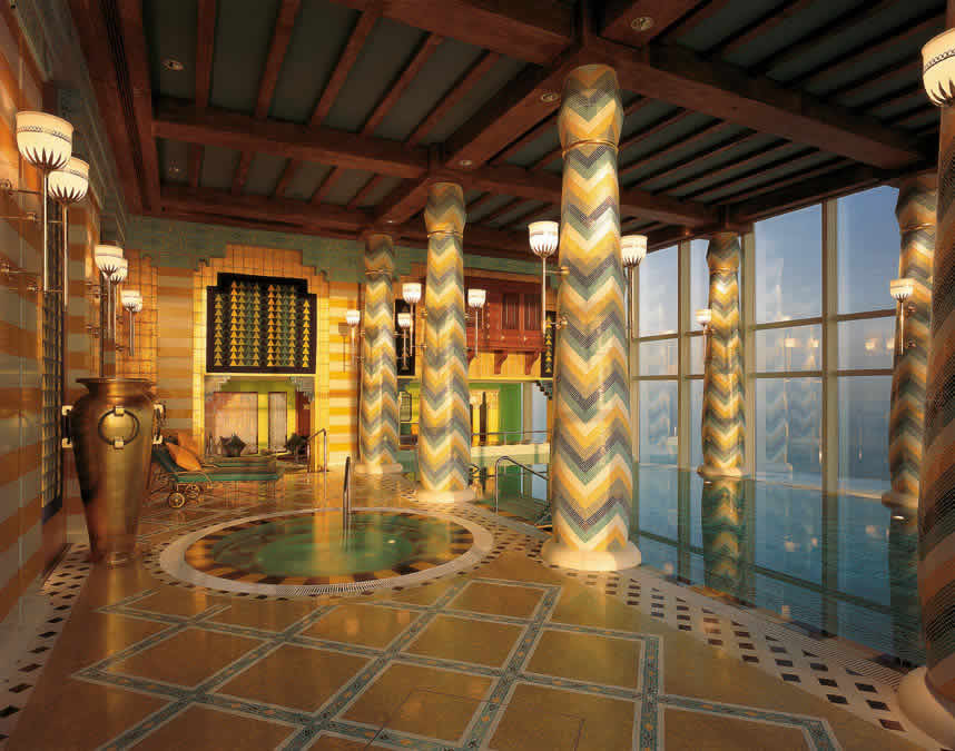 Spa & Pool.  Another View of the Spa and Swimming Pool overlooking the Arabian Gulf